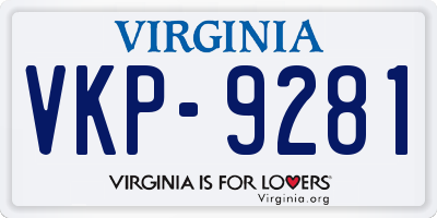 VA license plate VKP9281