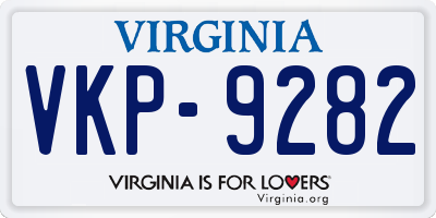 VA license plate VKP9282