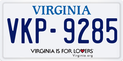 VA license plate VKP9285