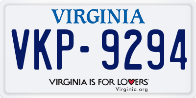 VA license plate VKP9294