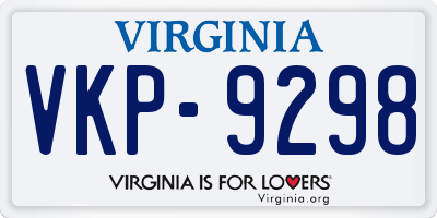 VA license plate VKP9298