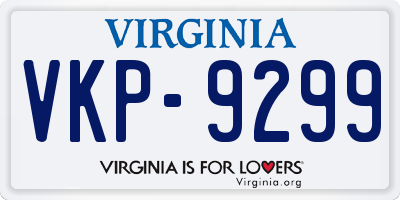 VA license plate VKP9299