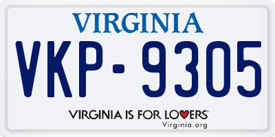 VA license plate VKP9305