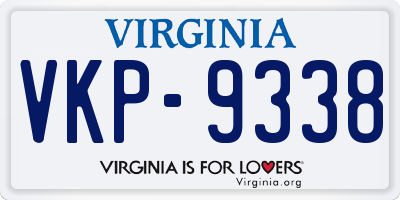 VA license plate VKP9338
