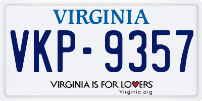 VA license plate VKP9357