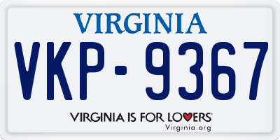 VA license plate VKP9367