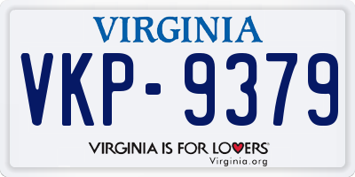 VA license plate VKP9379