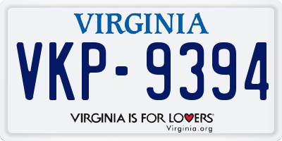 VA license plate VKP9394