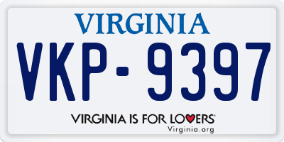 VA license plate VKP9397