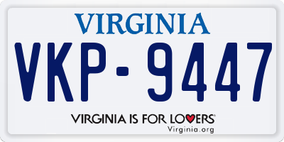 VA license plate VKP9447