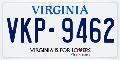 VA license plate VKP9462