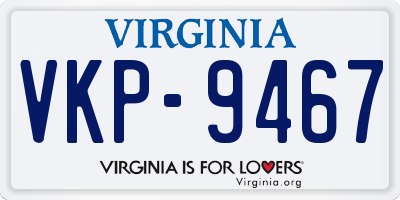 VA license plate VKP9467