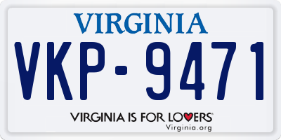 VA license plate VKP9471