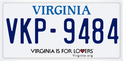 VA license plate VKP9484