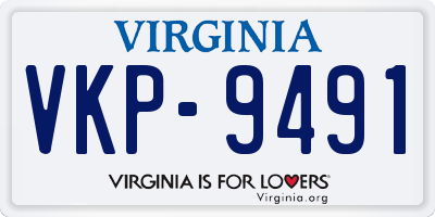 VA license plate VKP9491
