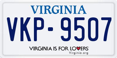 VA license plate VKP9507