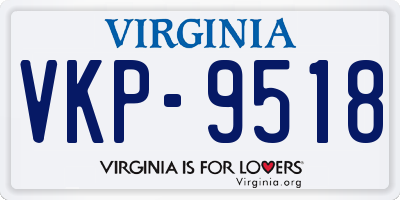 VA license plate VKP9518