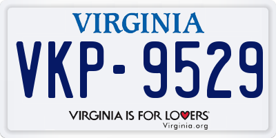VA license plate VKP9529