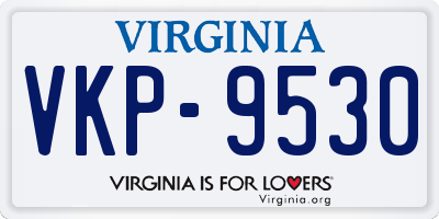 VA license plate VKP9530