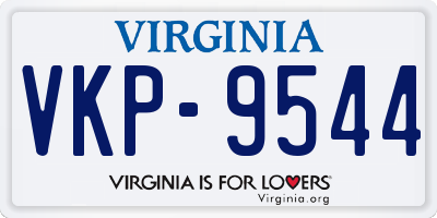 VA license plate VKP9544