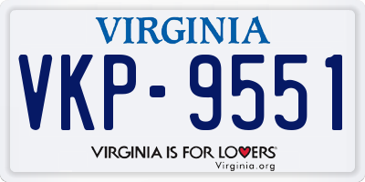 VA license plate VKP9551
