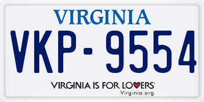 VA license plate VKP9554