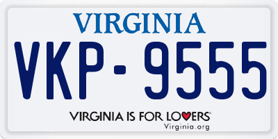 VA license plate VKP9555