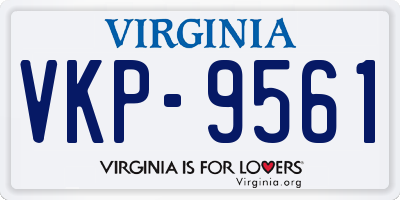 VA license plate VKP9561