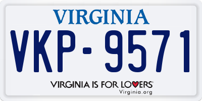 VA license plate VKP9571