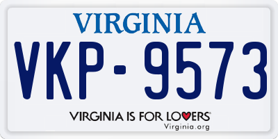 VA license plate VKP9573