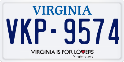 VA license plate VKP9574