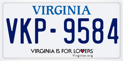 VA license plate VKP9584