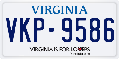 VA license plate VKP9586