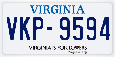 VA license plate VKP9594
