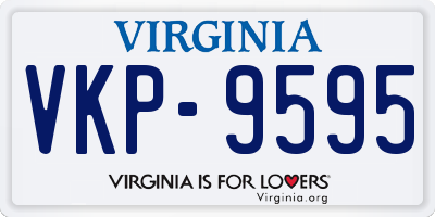 VA license plate VKP9595