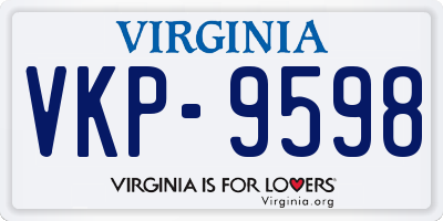 VA license plate VKP9598