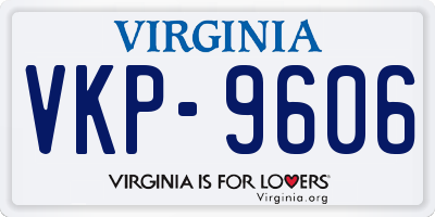 VA license plate VKP9606