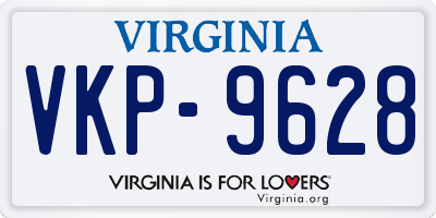 VA license plate VKP9628