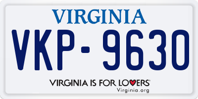 VA license plate VKP9630