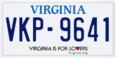 VA license plate VKP9641