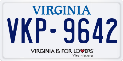 VA license plate VKP9642