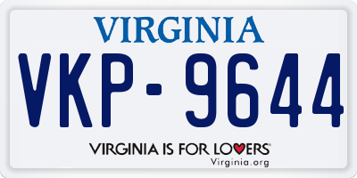 VA license plate VKP9644