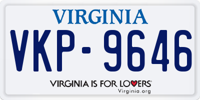 VA license plate VKP9646