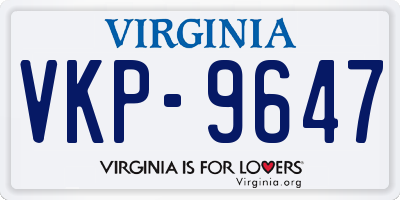 VA license plate VKP9647