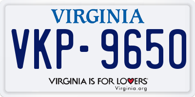 VA license plate VKP9650