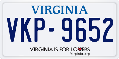 VA license plate VKP9652