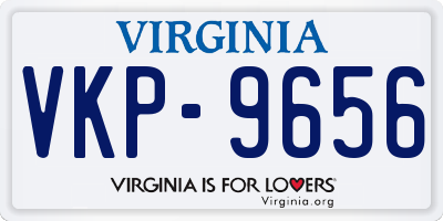 VA license plate VKP9656