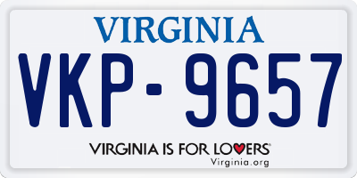 VA license plate VKP9657