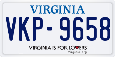 VA license plate VKP9658