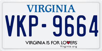 VA license plate VKP9664